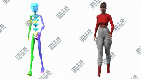 images/goods_img/20210312/Dark Skin City Style Woman Rigged 3D model/3.jpg